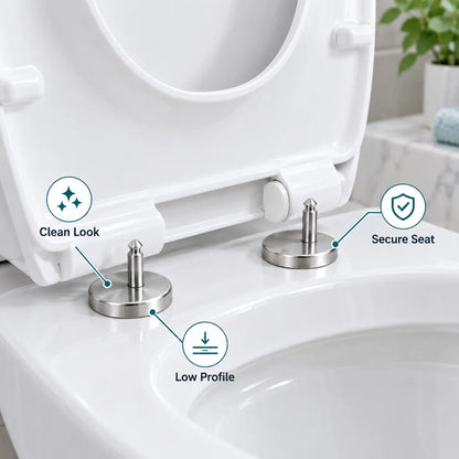 2 Counts Universal Toilet Seat Expansion Screw Bolts, Thickened Stainless Steel 🔩